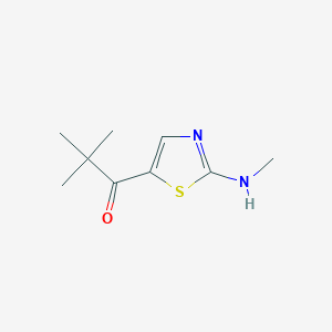 molecular formula C9H14N2OS B2639005 2,2-二甲基-1-[2-(甲基氨基)-1,3-噻唑-5-基]丙-1-酮 CAS No. 339022-25-2