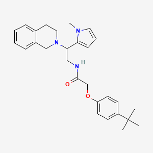 molecular formula C28H35N3O2 B2639009 2-(4-(叔丁基)苯氧基)-N-(2-(3,4-二氢异喹啉-2(1H)-基)-2-(1-甲基-1H-吡咯-2-基)乙基)乙酰胺 CAS No. 1049362-27-7