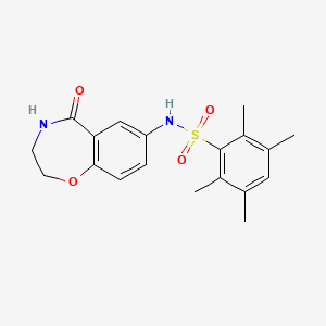 2,3,5,6-tetramethyl-N-(5-oxo-2,3,4,5-tetrahydrobenzo[f][1,4]oxazepin-7-yl)benzenesulfonamide
