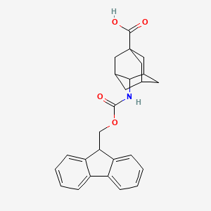 molecular formula C26H27NO4 B2639015 4-(9H-芴-9-基甲氧羰基氨基)金刚烷-1-羧酸 CAS No. 2138342-19-3
