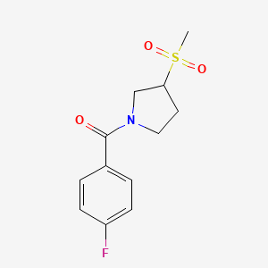 (4-Fluorophenyl)(3-(methylsulfonyl)pyrrolidin-1-yl)methanone
