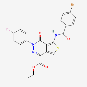 molecular formula C22H15BrFN3O4S B2639021 Ethyl 5-(4-bromobenzamido)-3-(4-fluorophenyl)-4-oxo-3,4-dihydrothieno[3,4-d]pyridazine-1-carboxylate CAS No. 851949-37-6