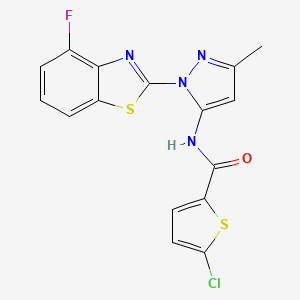 5-chloro-N-(1-(4-fluorobenzo[d]thiazol-2-yl)-3-methyl-1H-pyrazol-5-yl)thiophene-2-carboxamide