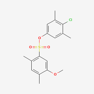 4-Chloro-3,5-dimethylphenyl 5-methoxy-2,4-dimethylbenzene-1-sulfonate