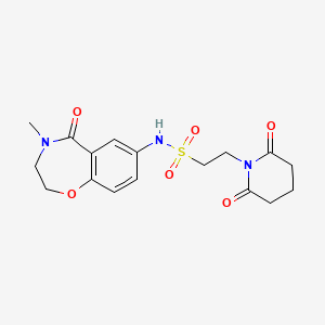 2-(2,6-dioxopiperidin-1-yl)-N-(4-methyl-5-oxo-2,3,4,5-tetrahydrobenzo[f][1,4]oxazepin-7-yl)ethanesulfonamide