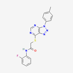 N-(2-fluorophenyl)-2-[3-(4-methylphenyl)triazolo[4,5-d]pyrimidin-7-yl]sulfanylacetamide