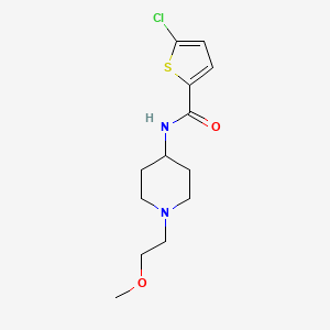 molecular formula C13H19ClN2O2S B2639054 5-Chloro-N-[1-(2-methoxyethyl)piperidin-4-YL]thiophene-2-carboxamide CAS No. 1421471-90-0