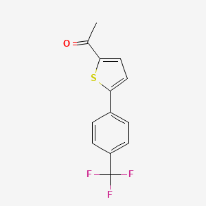 molecular formula C13H9F3OS B2639057 1-(5-(4-(Trifluoromethyl)phenyl)thiophen-2-yl)ethanone CAS No. 893735-21-2