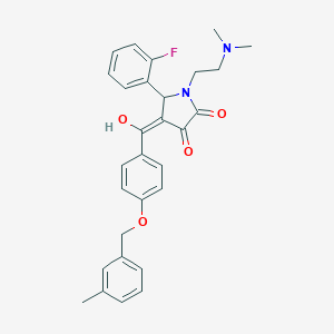 molecular formula C29H29FN2O4 B263906 1-[2-(dimethylamino)ethyl]-5-(2-fluorophenyl)-3-hydroxy-4-{4-[(3-methylbenzyl)oxy]benzoyl}-1,5-dihydro-2H-pyrrol-2-one 