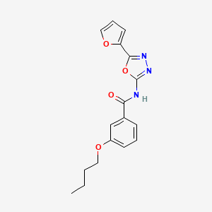 molecular formula C17H17N3O4 B2639060 3-butoxy-N-(5-(furan-2-yl)-1,3,4-oxadiazol-2-yl)benzamide CAS No. 862808-96-6