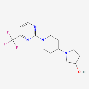 1-[1-[4-(Trifluoromethyl)pyrimidin-2-yl]piperidin-4-yl]pyrrolidin-3-ol
