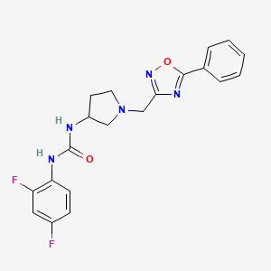 1-(2,4-Difluorophenyl)-3-(1-((5-phenyl-1,2,4-oxadiazol-3-yl)methyl)pyrrolidin-3-yl)urea