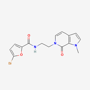 molecular formula C15H14BrN3O3 B2639097 5-bromo-N-(2-(1-methyl-7-oxo-1H-pyrrolo[2,3-c]pyridin-6(7H)-yl)ethyl)furan-2-carboxamide CAS No. 2034609-82-8