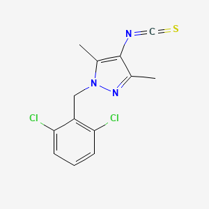 molecular formula C13H11Cl2N3S B2639100 1-(2,6-Dichloro-benzyl)-4-isothiocyanato-3,5-dimethyl-1H-pyrazole CAS No. 1004193-58-1