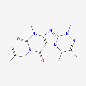 molecular formula C15H20N6O2 B2639105 1,3,4,9-tetramethyl-7-(2-methylallyl)-1,4-dihydro-[1,2,4]triazino[3,4-f]purine-6,8(7H,9H)-dione CAS No. 919027-00-2