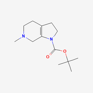 molecular formula C13H22N2O2 B2639110 tert-butyl 6-methyl-1H,2H,3H,4H,5H,6H,7H-pyrrolo[2,3-c]pyridine-1-carboxylate CAS No. 1443980-88-8
