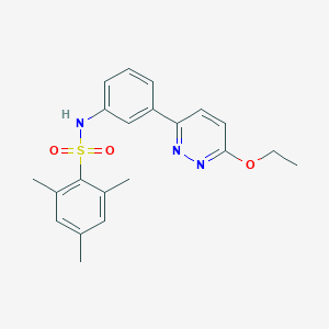 molecular formula C21H23N3O3S B2639111 N-(3-(6-ethoxypyridazin-3-yl)phenyl)-2,4,6-trimethylbenzenesulfonamide CAS No. 933003-94-2