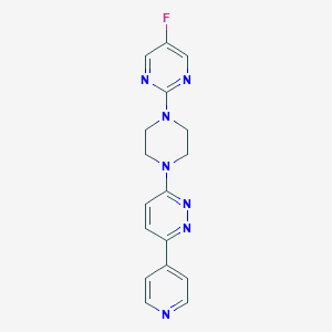 3-[4-(5-Fluoropyrimidin-2-yl)piperazin-1-yl]-6-pyridin-4-ylpyridazine