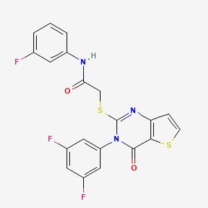 2-{[3-(3,5-difluorophenyl)-4-oxo-3,4-dihydrothieno[3,2-d]pyrimidin-2-yl]sulfanyl}-N-(3-fluorophenyl)acetamide