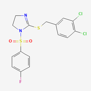 2-[(3,4-Dichlorophenyl)methylsulfanyl]-1-(4-fluorophenyl)sulfonyl-4,5-dihydroimidazole