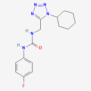 1-((1-cyclohexyl-1H-tetrazol-5-yl)methyl)-3-(4-fluorophenyl)urea