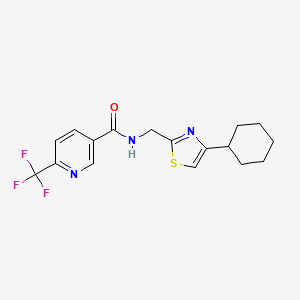 N-((4-cyclohexylthiazol-2-yl)methyl)-6-(trifluoromethyl)nicotinamide