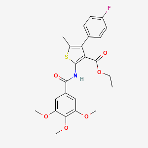 Ethyl 4-(4-fluorophenyl)-5-methyl-2-(3,4,5-trimethoxybenzamido)thiophene-3-carboxylate