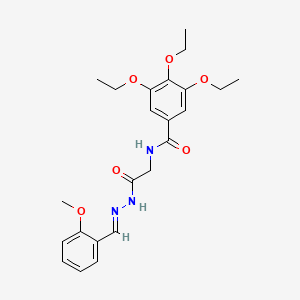 (E)-3,4,5-triethoxy-N-(2-(2-(2-methoxybenzylidene)hydrazinyl)-2-oxoethyl)benzamide