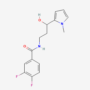 3,4-difluoro-N-(3-hydroxy-3-(1-methyl-1H-pyrrol-2-yl)propyl)benzamide