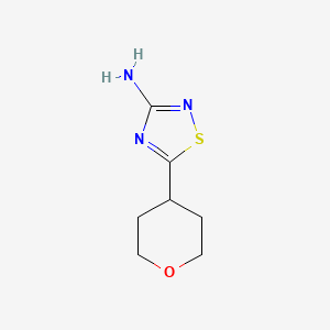 molecular formula C7H11N3OS B2639151 5-(氧杂-4-基)-1,2,4-噻二唑-3-胺 CAS No. 1339417-20-7