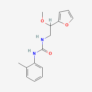 molecular formula C15H18N2O3 B2639154 1-(2-(呋喃-2-基)-2-甲氧基乙基)-3-(邻甲苯基)脲 CAS No. 1795360-08-5