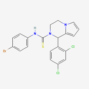 molecular formula C20H16BrCl2N3S B2639169 N-(4-bromophenyl)-1-(2,4-dichlorophenyl)-3,4-dihydropyrrolo[1,2-a]pyrazine-2(1H)-carbothioamide CAS No. 393825-40-6