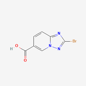 molecular formula C7H4BrN3O2 B2639175 2-Bromo-[1,2,4]triazolo[1,5-a]pyridine-6-carboxylic acid CAS No. 1784165-37-2