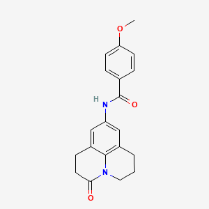 molecular formula C20H20N2O3 B2639176 4-Methoxy-N-(2-oxo-1-azatricyclo[7.3.1.05,13]trideca-5,7,9(13)-trien-7-yl)benzamide CAS No. 898455-21-5
