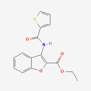 3-[[Oxo(thiophen-2-yl)methyl]amino]-2-benzofurancarboxylic acid ethyl ester