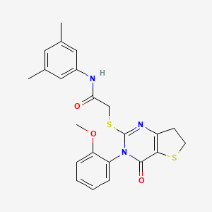 N-(3,5-dimethylphenyl)-2-((3-(2-methoxyphenyl)-4-oxo-3,4,6,7-tetrahydrothieno[3,2-d]pyrimidin-2-yl)thio)acetamide
