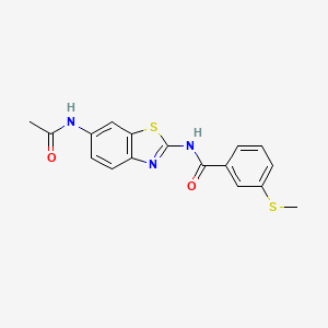 N-(6-acetamidobenzo[d]thiazol-2-yl)-3-(methylthio)benzamide