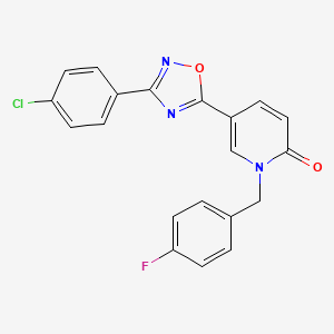 5-(3-(4-chlorophenyl)-1,2,4-oxadiazol-5-yl)-1-(4-fluorobenzyl)pyridin-2(1H)-one