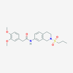 2-(3,4-dimethoxyphenyl)-N-(2-(propylsulfonyl)-1,2,3,4-tetrahydroisoquinolin-7-yl)acetamide