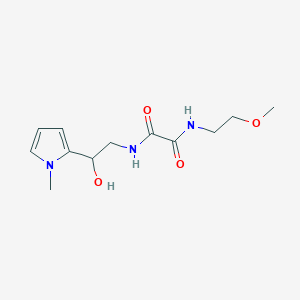 molecular formula C12H19N3O4 B2639215 N1-(2-hydroxy-2-(1-methyl-1H-pyrrol-2-yl)ethyl)-N2-(2-methoxyethyl)oxalamide CAS No. 1396845-58-1