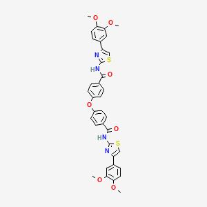 N-[4-(3,4-dimethoxyphenyl)-1,3-thiazol-2-yl]-4-(4-{[4-(3,4-dimethoxyphenyl)-1,3-thiazol-2-yl]carbamoyl}phenoxy)benzamide