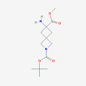 molecular formula C13H22N2O4 B2639224 2-(Tert-butyl) 6-methyl 6-amino-2-azaspiro[3.3]heptane-2,6-dicarboxylate CAS No. 1823810-70-3