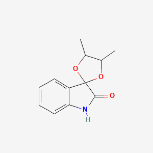 molecular formula C12H13NO3 B2639225 3-(4',5'-dimethyl-1',3'-dioxolynyl)-1,3-dihydro-2H-indol-2-one CAS No. 63707-28-8