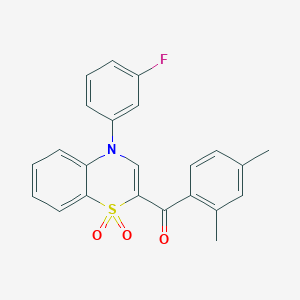 (2,4-dimethylphenyl)[4-(3-fluorophenyl)-1,1-dioxido-4H-1,4-benzothiazin-2-yl]methanone