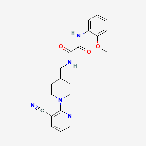 molecular formula C22H25N5O3 B2639236 N1-((1-(3-氰基吡啶-2-基)哌啶-4-基)甲基)-N2-(2-乙氧基苯基)草酰胺 CAS No. 1797400-68-0