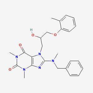 8-(benzyl(methyl)amino)-7-(2-hydroxy-3-(o-tolyloxy)propyl)-1,3-dimethyl-1H-purine-2,6(3H,7H)-dione
