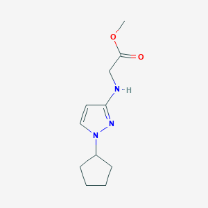 Methyl 2-[(1-cyclopentylpyrazol-3-yl)amino]acetate