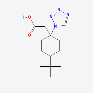 molecular formula C13H22N4O2 B2639254 [4-tert-butyl-1-(1H-tetrazol-1-yl)cyclohexyl]acetic acid CAS No. 1524717-40-5