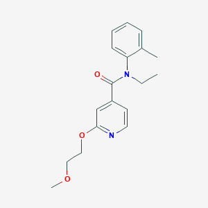 molecular formula C18H22N2O3 B2639260 N-ethyl-2-(2-methoxyethoxy)-N-(o-tolyl)isonicotinamide CAS No. 2034429-96-2