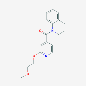 N-ethyl-2-(2-methoxyethoxy)-N-(2-methylphenyl)pyridine-4-carboxamide